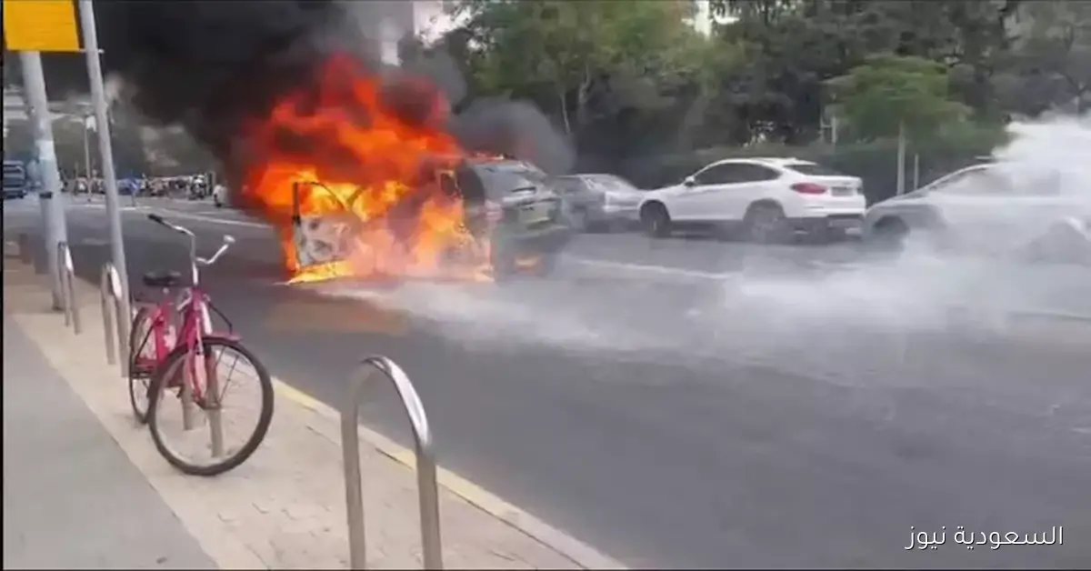 انفجار سيارة في تل أبيب يؤدي إلى إغلاق شارع رئيسي مع صور توضيحية