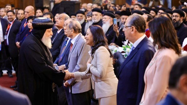 احتفال وزيرة التضامن بالعيد المئوي لتدشين كنيسة السيدة العذراء مريم بالزيتون بحضور قداسة البابا تواضروس