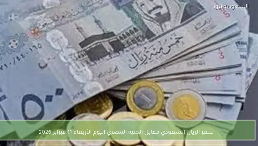 سعر الريال السعودي مقابل الجنيه المصري اليوم الأربعاء 11 فبراير 2026