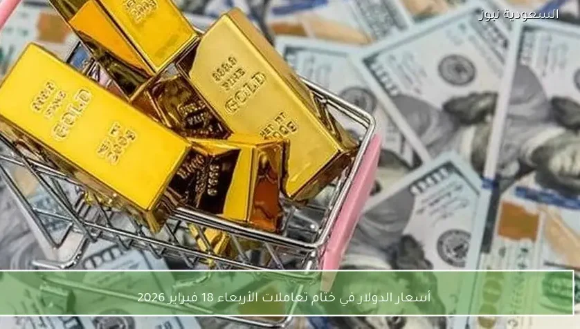 أسعار الدولار في ختام تعاملات الأربعاء 18 فبراير 2026