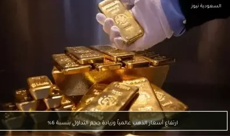 ارتفاع أسعار الذهب عالمياً وزيادة حجم التداول بنسبة 6%