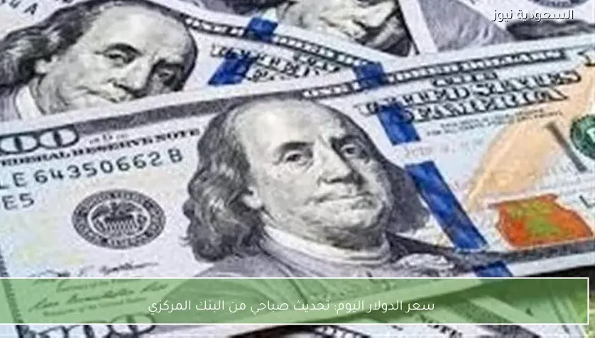 سعر الدولار اليوم: تحديث صباحي من البنك المركزي