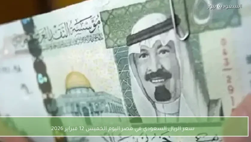 سعر الريال السعودي في مصر اليوم الخميس 12 فبراير 2026