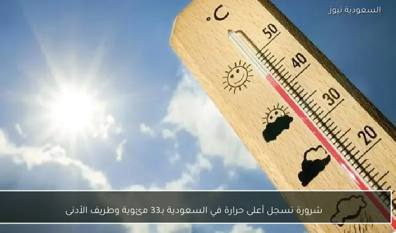 شرورة تسجل أعلى حرارة في السعودية بـ33 مئوية وطريف الأدنى