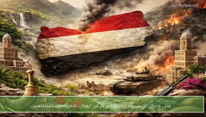 قتلى وجرحى في شبوة جراء إطلاق نار من القوات الأمنية على المتظاهرين