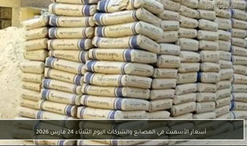 أسعار الأسمنت في المصانع والشركات اليوم الثلاثاء 24 مارس 2026