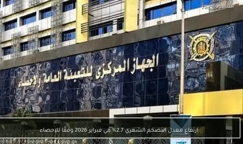 ارتفاع معدل التضخم الشهري 2.7% في فبراير 2026 وفقًا للإحصاء