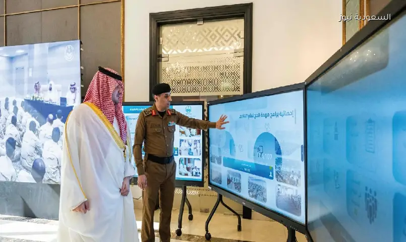 وزير الداخلية يطلع على برامج التوجيه والإرشاد خلال موسم حج 1447